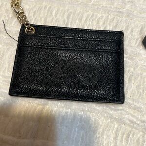 Steve Madden Black Leather Card Holder